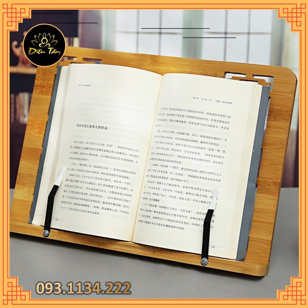 Kệ đọc kinh Sách, Giá Đỡ Đọc Sách Bằng Gỗ Tre Hoàn Toàn Tự Nhiên size Kệ 29x39cm