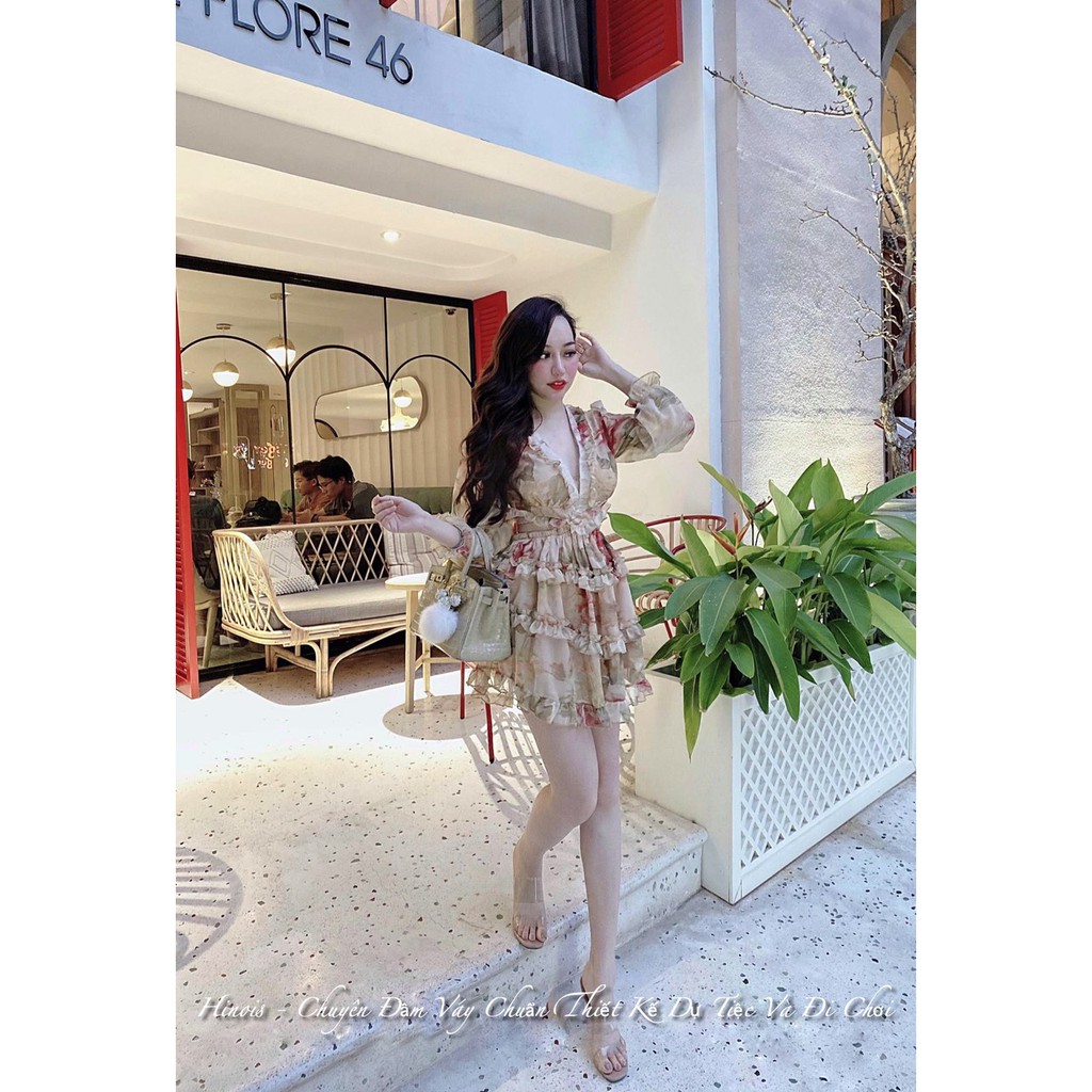 [HINOIS] Đầm Hoa Voan Khoét Eo CỰC SEXY Tay Dài Cho Nàng Đi Chơi, Đi Biển So Deep- KÈM HÌNH THẬT | BigBuy360 - bigbuy360.vn