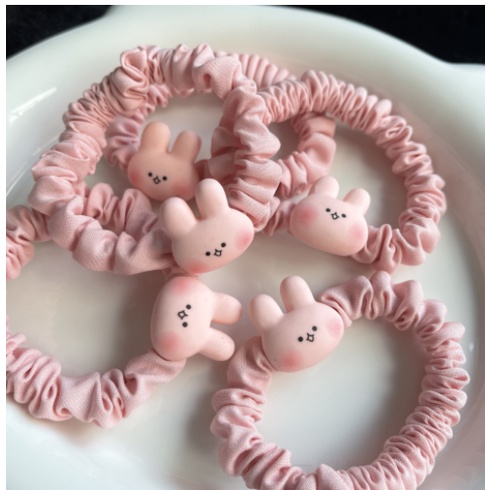 Dây Cột Tóc Cao Su Co Giãn Hình Thỏ Dễ Thương Cho Nữ