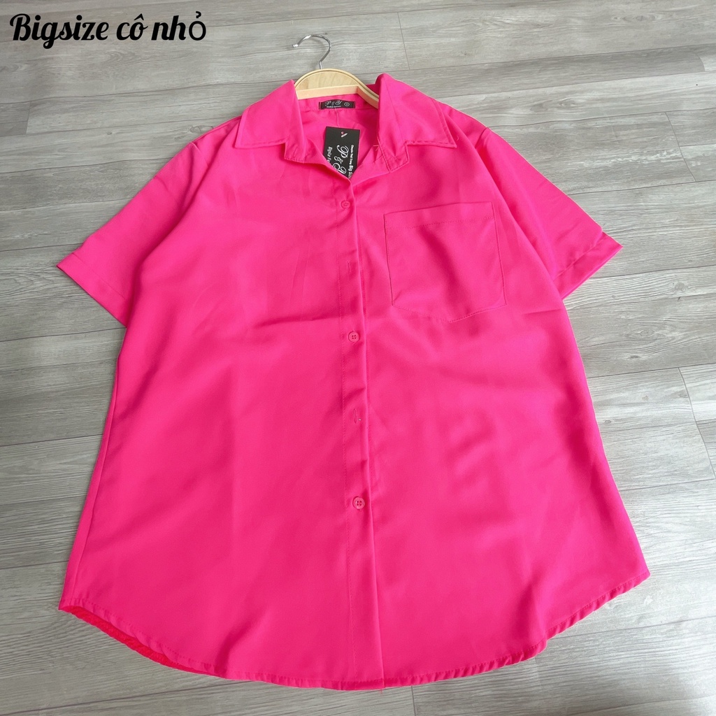 Áo sơ mi Nữ Bigsize Phom Rộng,Áo Sơ Mi Kiểu Tay Ngắn,Sơ Mi Công Sở,ĐI Học MÃ SM1T