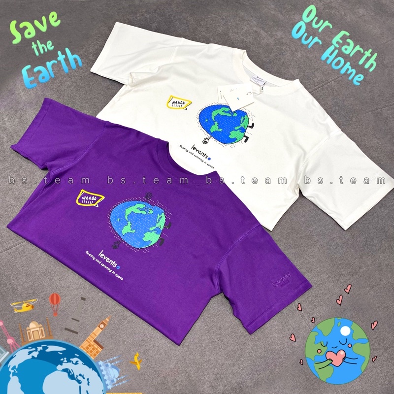 [Levents Chính Hãng] Áo thun EARTH - NGÀY TRÁI ĐẤT LEVENTS