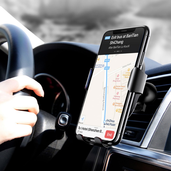 Giá đỡ kiêm sạc không dây Baseus Wireless Charger Garvity Car Mount gắn xe hơi cho Smart Phone