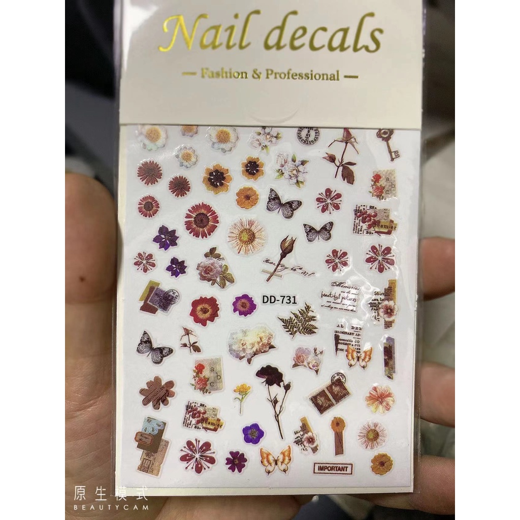 STICKER HOA LÁ TRANG TRÍ NAIL DD731