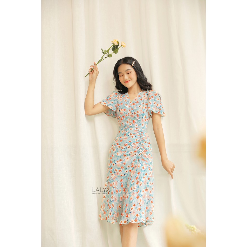 LALYA_Váy nhún hông đuôi cá- Xanh ngọc