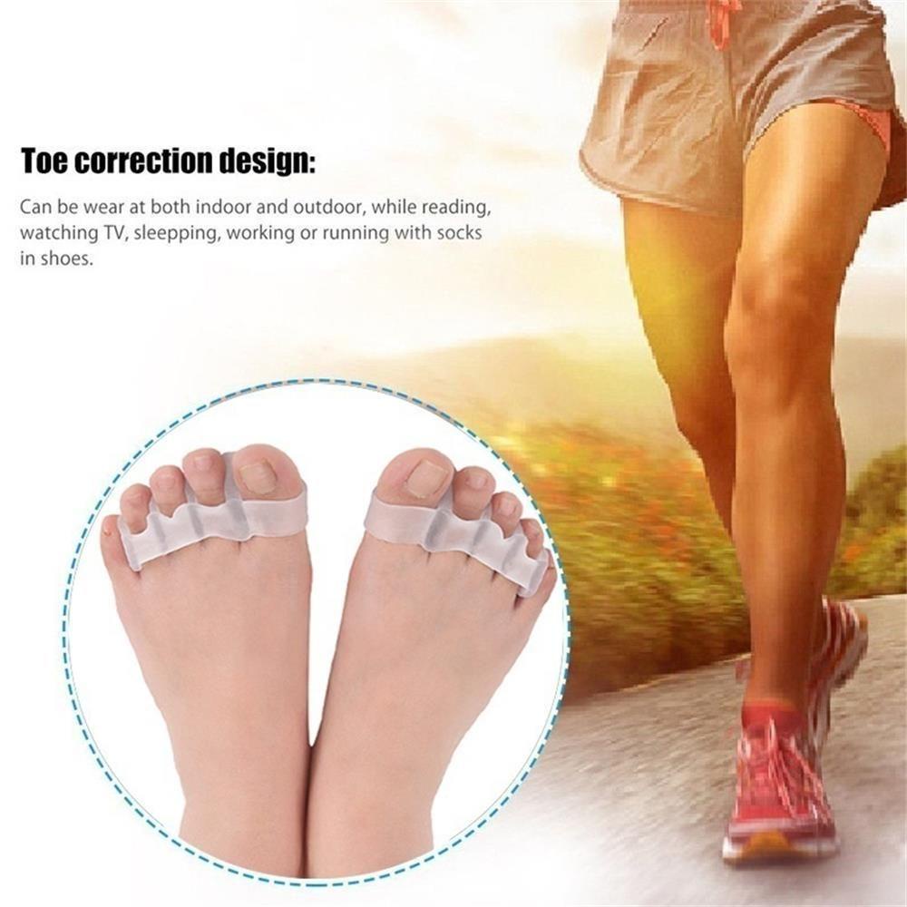 1 Cặp Dụng Cụ Tách Ngón Chân Giảm Đau Bằng Silicone Dễ Sử Dụng