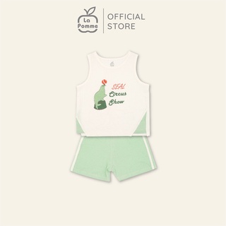 As013 bộ ba lỗ la pomme xiếc hải cẩu - trắng xanh