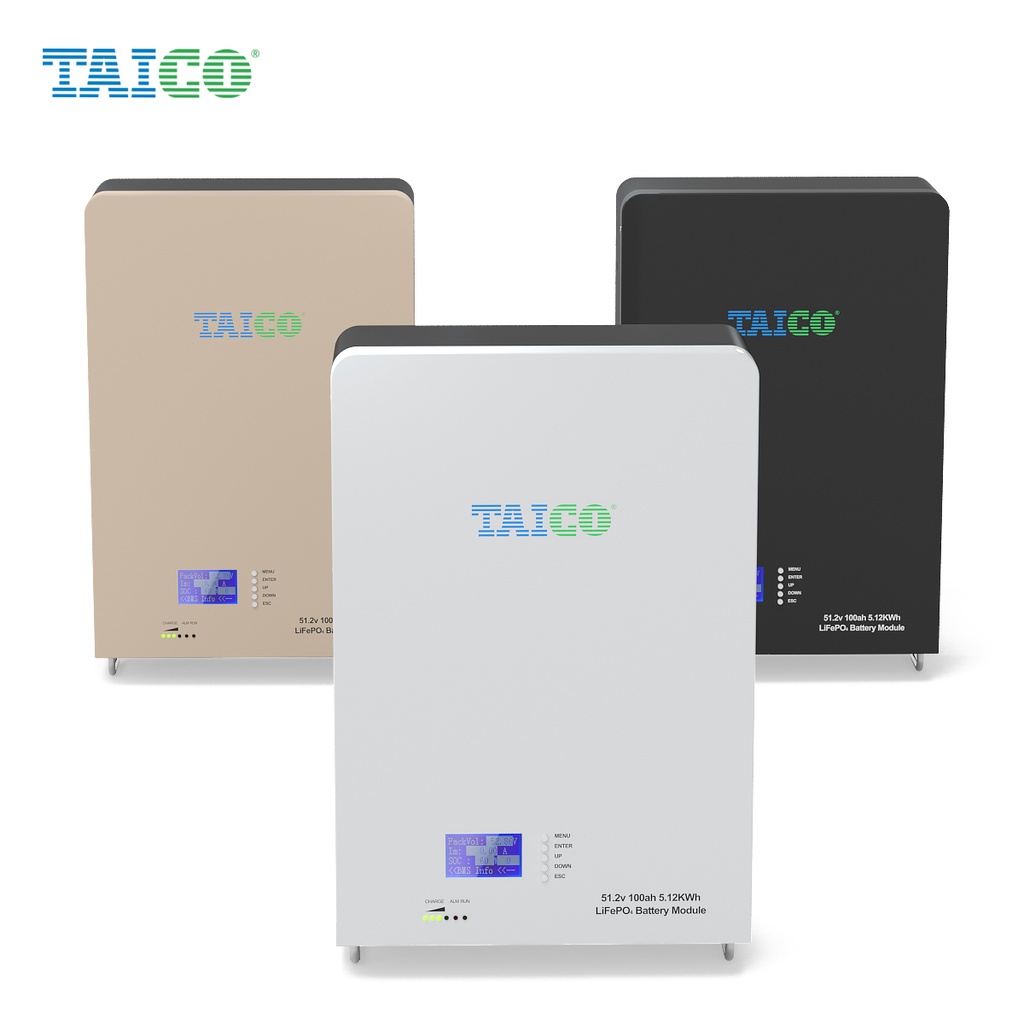 Pin lithium sắt phốt phát treo tường  48V 100AH lưu trữ năng lượng mặt trời TAICO TKPW5000