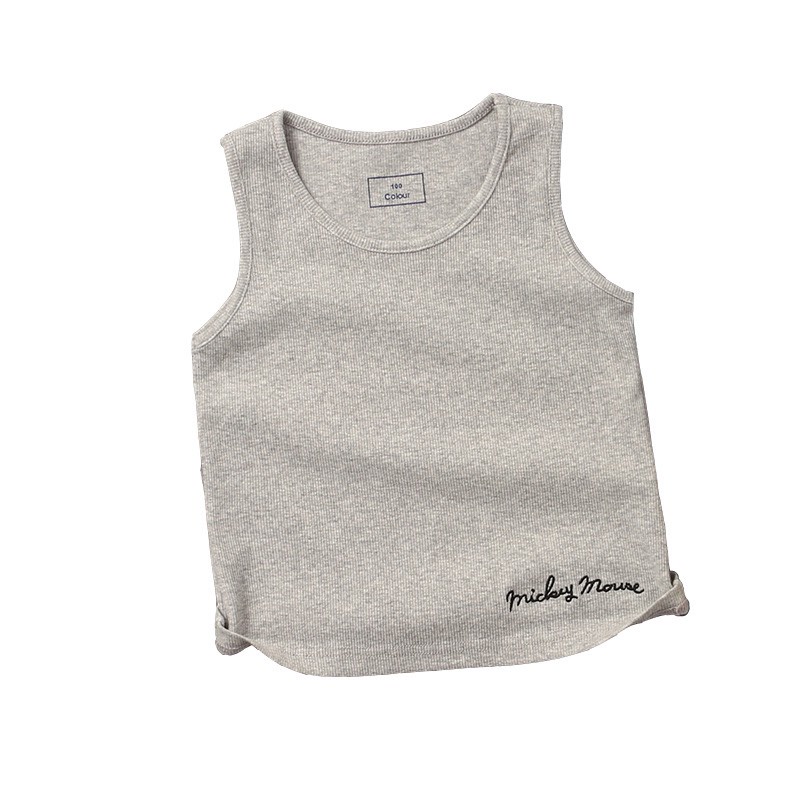 Áo Ba Lỗ in Chữ Mic key Mouse, Áo Sát Nách Chất Thun Cotton Kiểu Dáng Basic Cho Bé từ 8-27kg - LILA KIDS