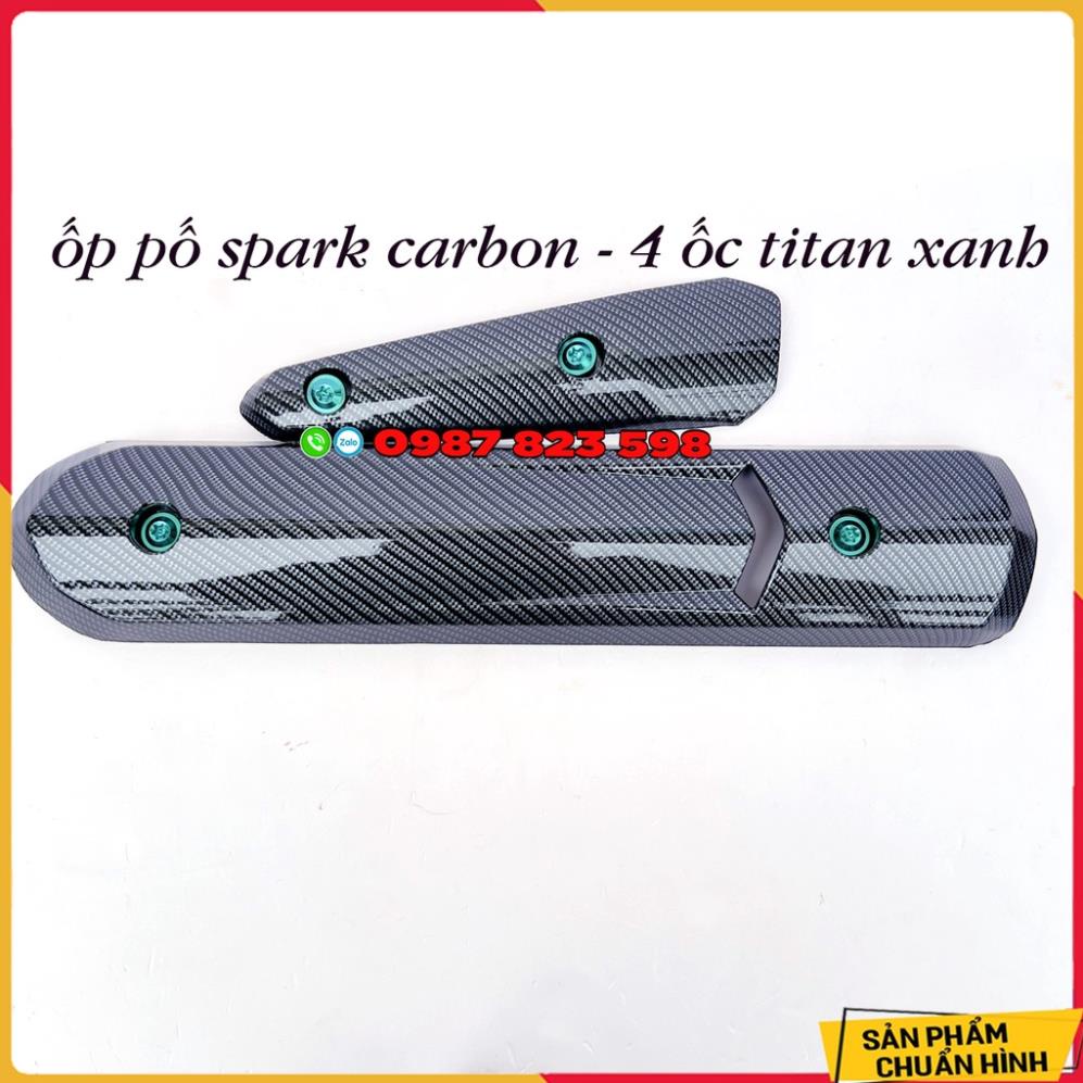 🛵 Ốp Pô Spark Carbon Gắn Sirius, Ex 2010 Chế Gắn Cho Nhiều Xe 🛵