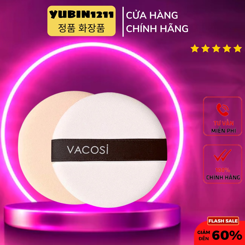 Bông Phấn Cushion Vacosi - Bông Phấn Trang Điểm Siêu Mềm Mịn