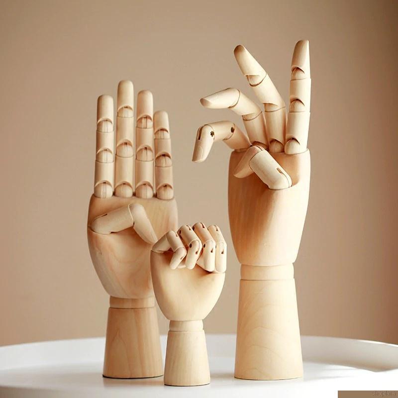Mô hình người/ Mô hình bàn tay người bằng gỗ có khớp cử động dùng để trang trí nghệ thuật