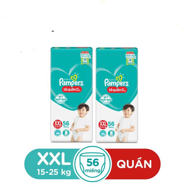 Tã/Bỉm quần Pampers Giữ Dáng Mới Gói Cực Đại M74/L68/XL62/XXL56