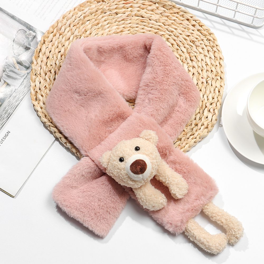 Khăn Choàng Cổ Bằng Lông Nhân Tạo Dày Dặn Chống Gió Giữ Ấm Thời Trang Cho Bé