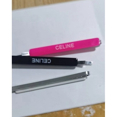 OFF WHITE Set 3 Kẹp Tóc Màu Đen/Hồng/Trắng CE 2022 Thời Trang Hè Cá Tính