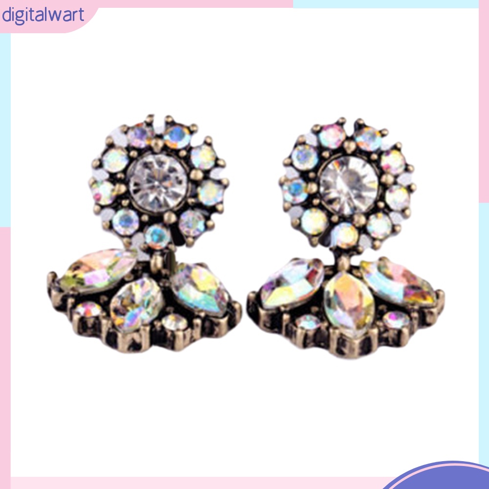 Khuyên Tai Đính Đá Hình Hoa Phong Cách Bohemian Thanh Lịch Dành Cho Nữ