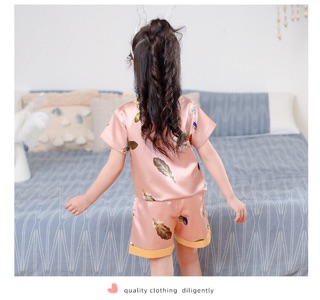 [Ord]Bộ đồ mùa hè chất liệu lụa cho bé gái