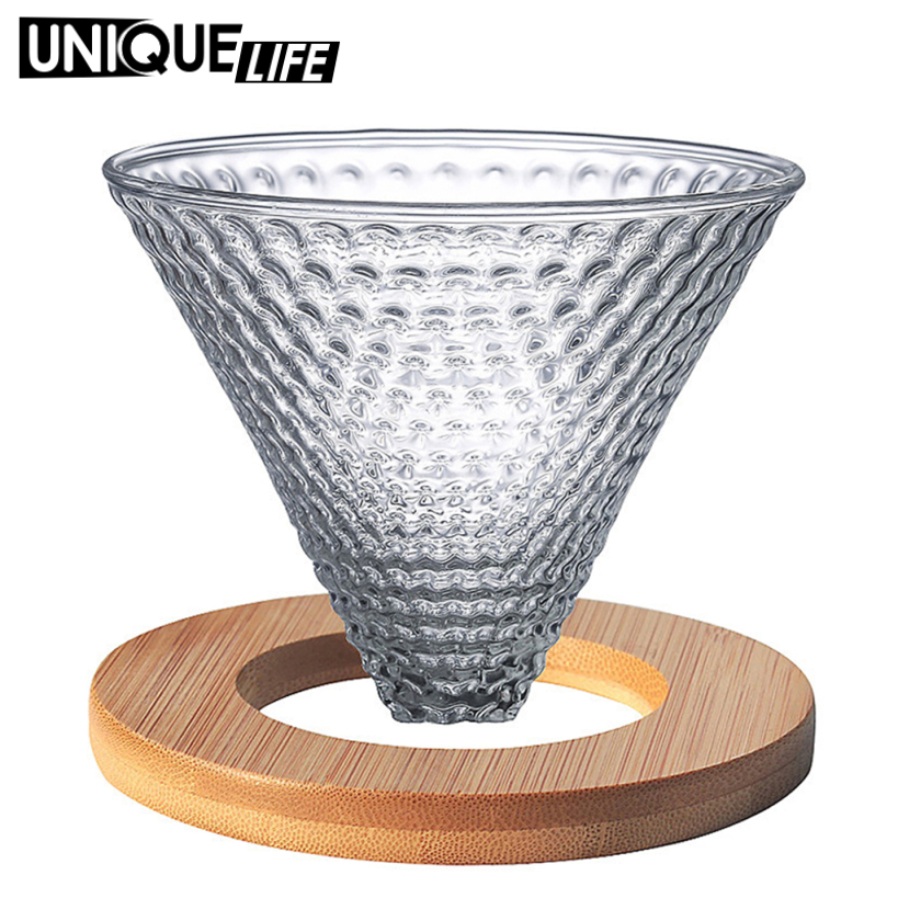 [Unique Life]Pour Over Coffee Dripper Slow Drip Coffee Filter Cone Reusable Single Cup Coffee Maker 1-2 Cup Strong Flavor Brewer