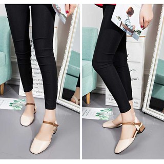 Sandal bít mũi gót vuông cao cấp