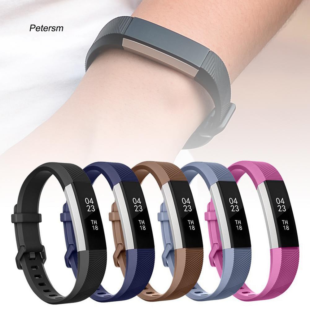 Dây đeo thay thế cho đồng hồ Fitbit Alta HR màu trơn bằng silicon