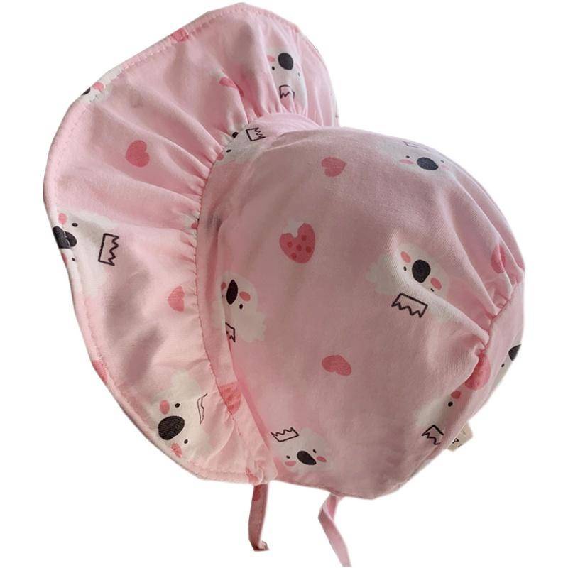 Mũ Cotton Chống Nắng/Gió/Gió Hoạ Tiết Hoạt Hình Xinh Xắn Cho Bé 6-12 Tháng Tuổi
