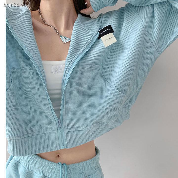 Áo khoác tay dài có mũ phong cách Hàn Quốc thời trang cho nữ