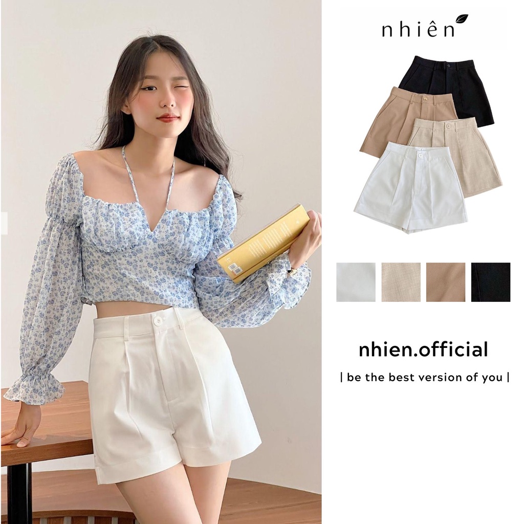 Quần short nữ, quần short vải nhiennhienvintage_BQ1