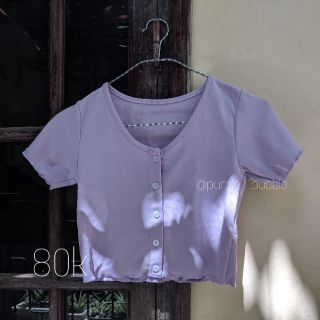 Croptop cúc dọc