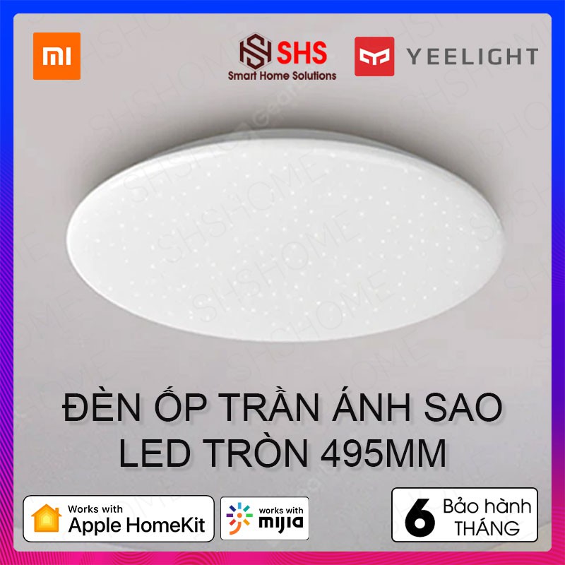 Đèn ốp trần ánh sao LED thông minh Xiaomi Yeelight, 495mm, 50W, điều khiển ánh sáng qua App, A2001C450, SHS Vietnam