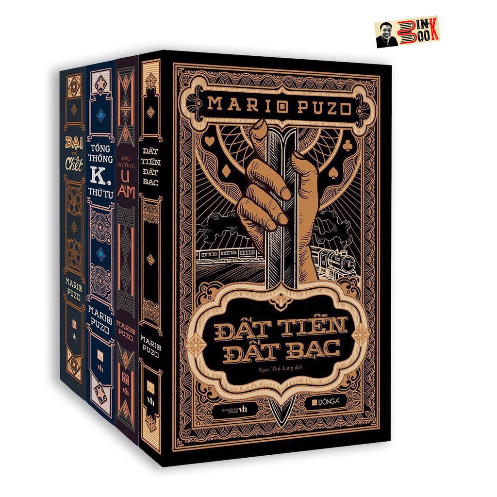 Sách Đông A - Combo 4 cuốn của Mario Puzo - đất tiền đất bạc-dại thì chết -tổng thống K thứ tư- đấu trường u ám