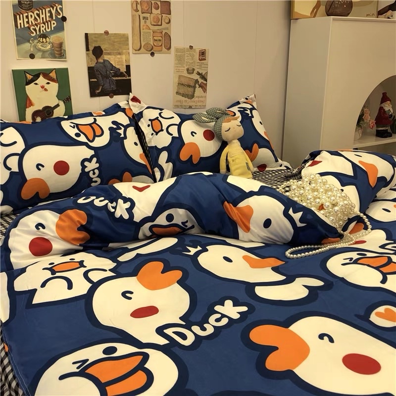 Set Bộ Vỏ Chăn Ga Cotton Poly Hoạ Tiết Dễ Thương _shinbedding