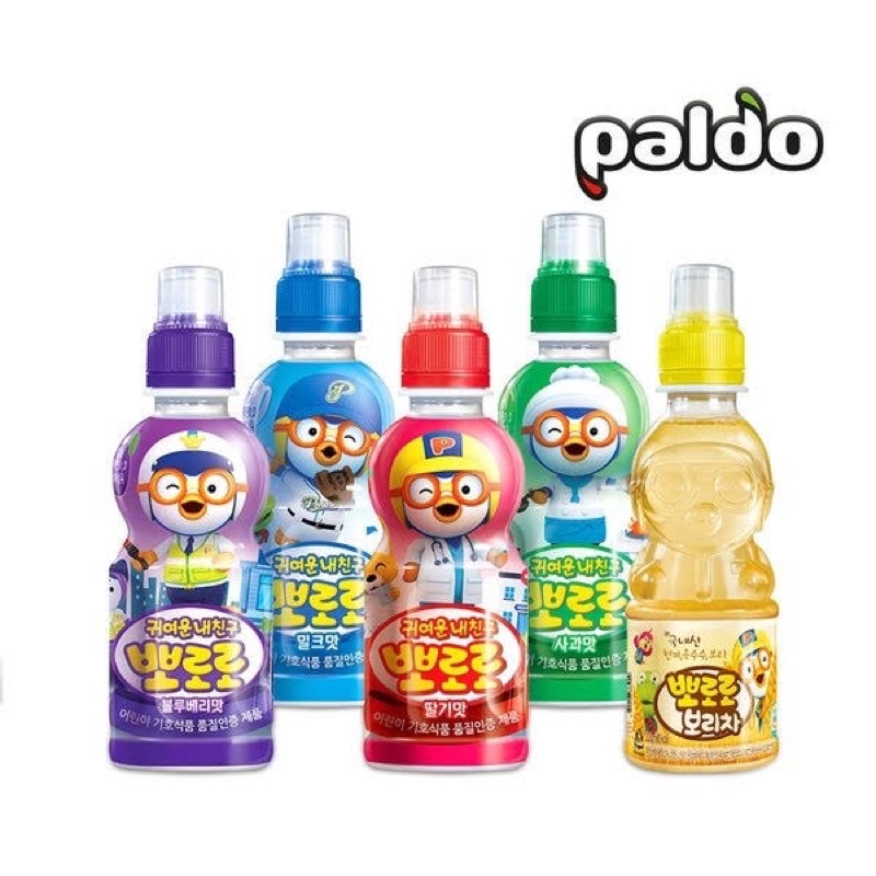 Nước uống Pororo (5 loại: Vị Việt Quất, Dâu, Táo, Trái cây, Sữa)