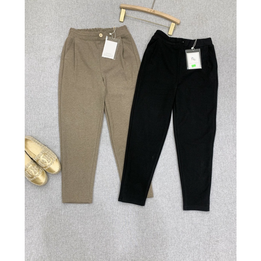 Quần Baggy dạ tăm 2 ly mềm mịn phong cách công sở MIXU31, Quần dạ tăm công sở nữ siêu sang vải mềm mịn 2ly | BigBuy360 - bigbuy360.vn