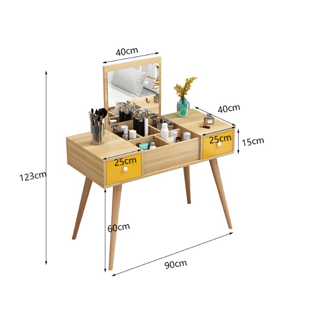 🍀 Bàn Trang Điểm Thông Minh Gương Lật Đa Năng 2 Ngăn Kéo GP43 | BigBuy360 - bigbuy360.vn