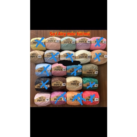 Sợi Airy giấy móc mũ nón, túi xách