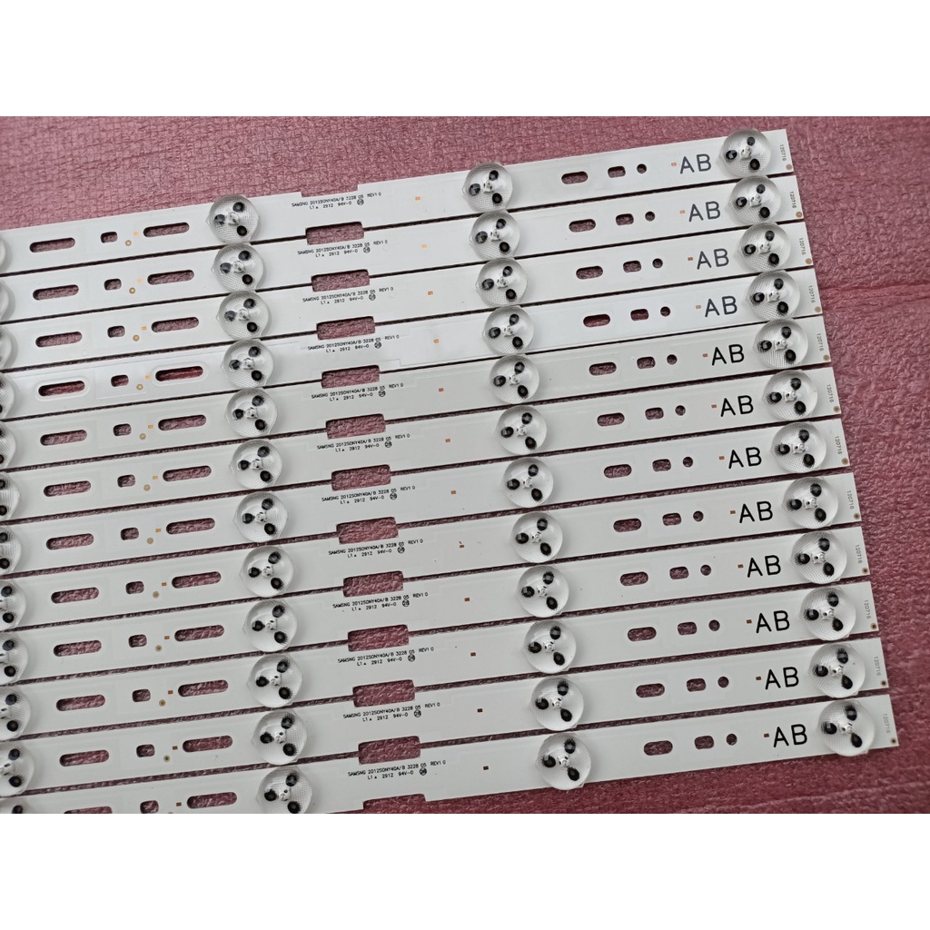 THANH LED TIVI SONY 40EX430 HÀNG MỚI 100%, 1 BỘ 12 THANH AB, MỖI THANH 5 BÓNG 3V, DÀI 38,5cm SAMSUNG 2012SONY40A/ B 3228