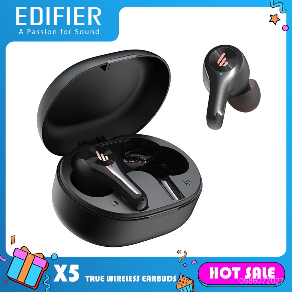 EDIFIER X5 Tai nghe bluetooth không dây chính hãng Trong tai có micrô Giảm tiếng ồn Loa siêu trầm Chống bụi và chống nướ