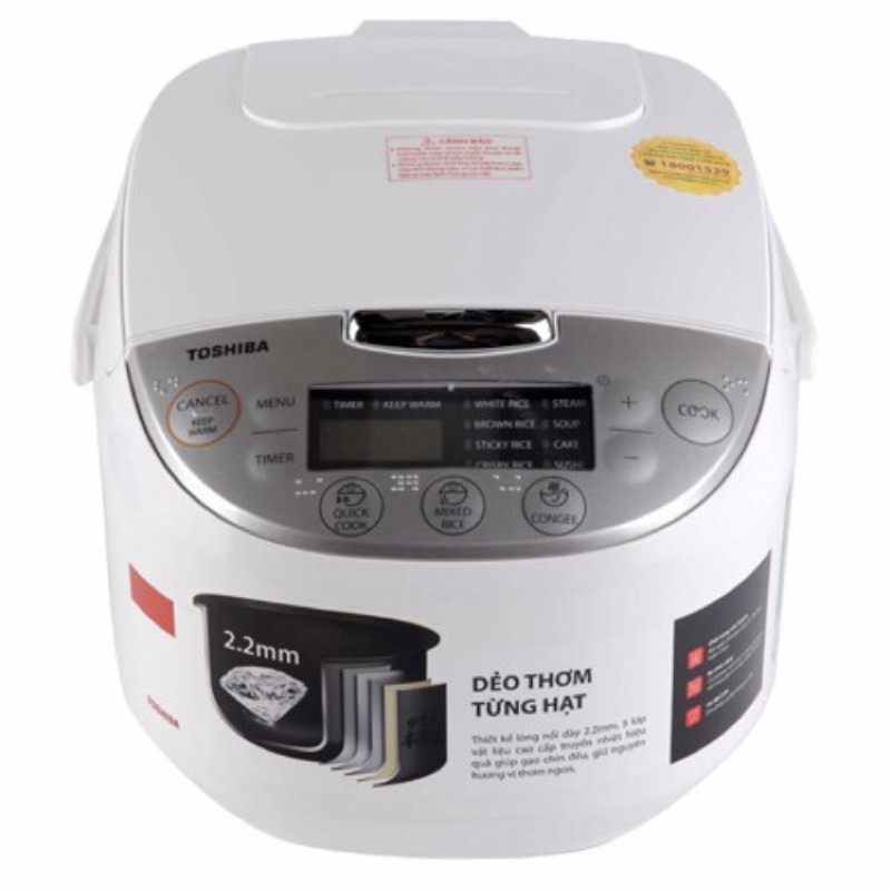 Nồi cơm điện tử Toshiba 1,8L RC-18DH2PV(w )