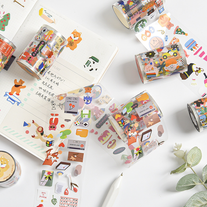 Global Travel Series Journal Washi Masking Tape Paper Scrapbooking Stationery DIY Decorative Tape Stickers