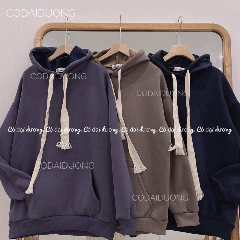 áo nỉ hoodie trơn dây to | BigBuy360 - bigbuy360.vn