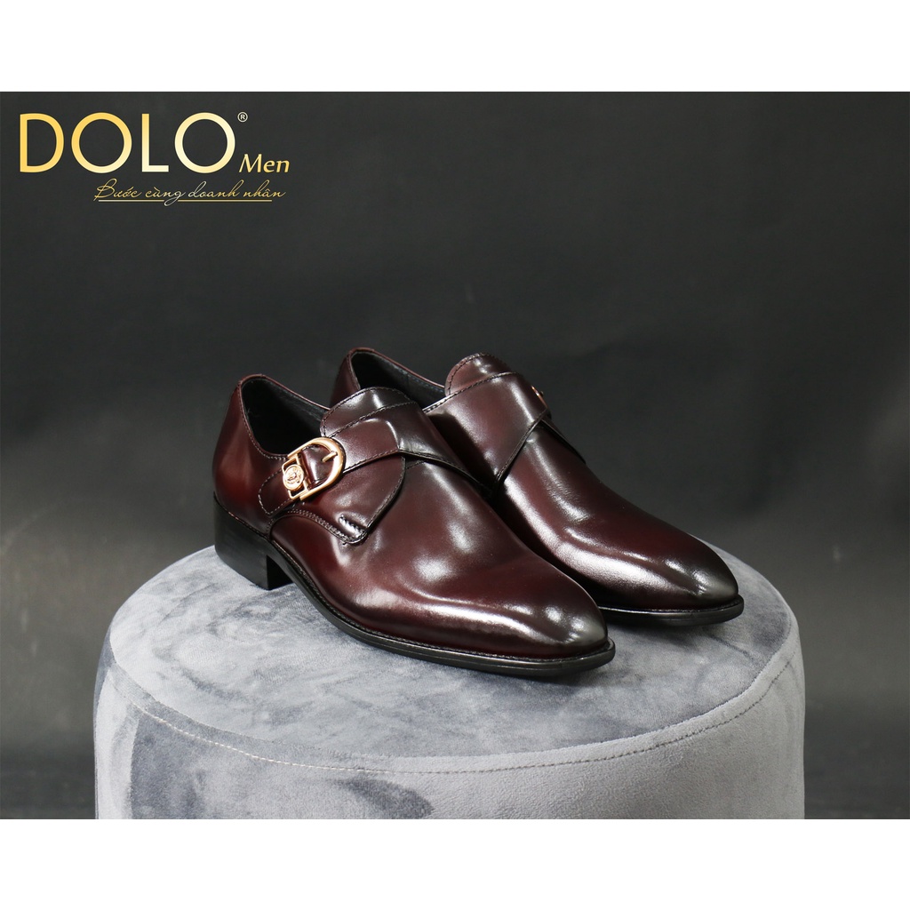 Giày công sở nam có khuy cài phong cách Monk Strap XGM01 DOLOMen - Bảo Hành 12 Tháng