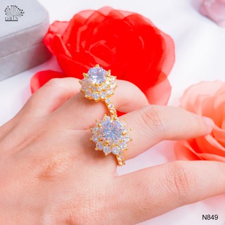[Mã FASTGRET4 giảm 10% đơn 99K] Nhẫn nữ hoa sen đính đá bền màu cao cấp Orin N850