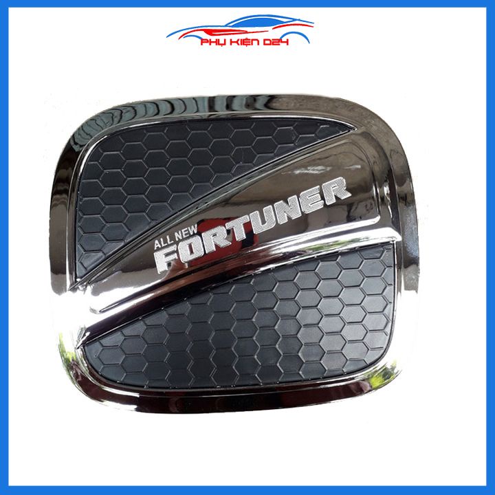 Ốp nắp bình xăng Fortuner 2017-2018-2019-2020-2021-2022-2023 nhựa đen chống trầy trang trí ô tô