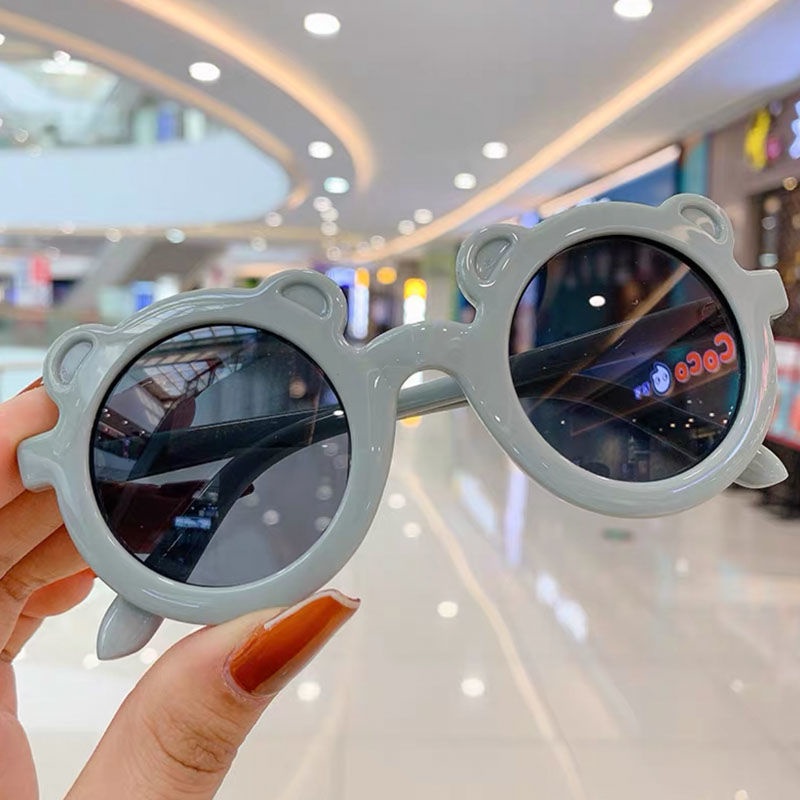 Kính Mát Gọng Hình Gấu Dễ Thương Phong Cách Hàn Quốc Cho Bé
