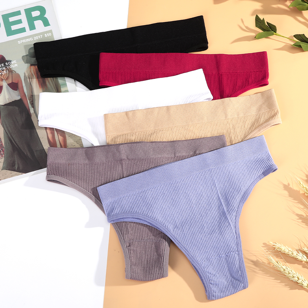 Quần Lót Aijolen Cotton Màu Trơn Không Đường May Dành Cho Nữ