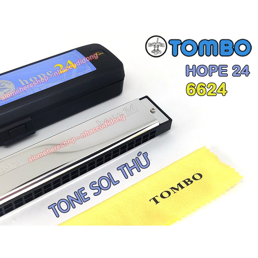 Kèn harmonica tremolo Tombo Hope 24 6624 Key Gm Tone Sol Thứ Có Clip Test Âm