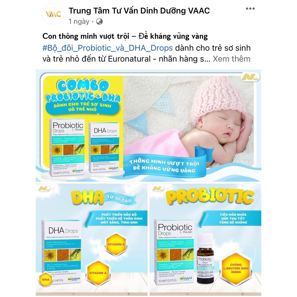 DHA cho bé cho trẻ sơ sinh DHA Drop dạng giọt sản phẩm tin dùng tại Bệnh Viện Vinmec