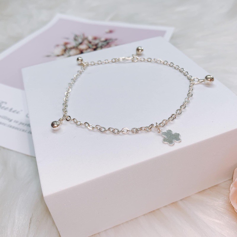 Lắc chân bạc nữ 925 cao cấp đính charm