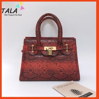 Túi xách nữ HM khóa in vân Da Rắn cao cấp size 25cm pha màu - Túi Xách Nguyễn Kiều Oanh