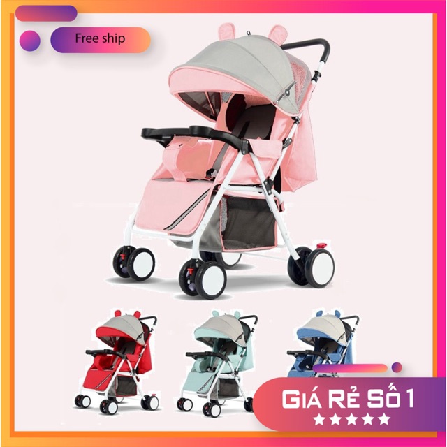 Xe Đẩy Hai Chiều Cao Cấp - Xe Đẩy Trẻ Em Siêu Nhẹ - HÀNG CHÍNH HÃNG - BẢO HÀNH 1 ĐỔI 1 TRONG VÒNG 3 THÁNG