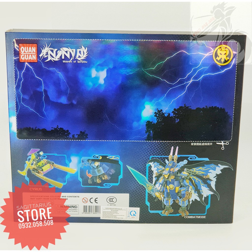 Lego Lắp Ráp Robot Rồng Bay NinjaGo 2 in 1 - Quan Guan 636